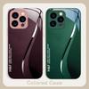 Grüner Farbverlauf Seide Für iPhone 16 E 15 14 13 Plus 12 mini 11 Pro Max XR Xs Max X 7 8 Plus 6 6S 2022 Gehärtetes Glas Handyhülle