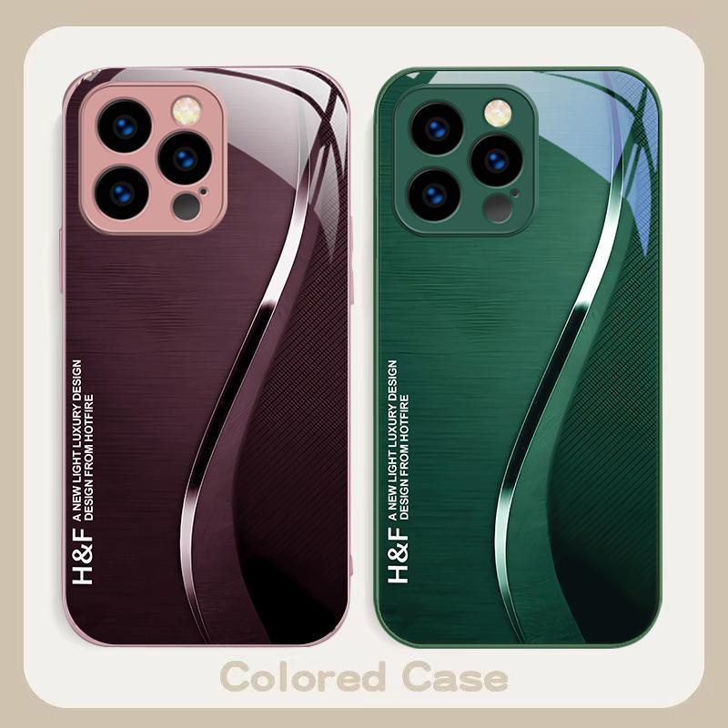 Grüner Farbverlauf Seide Für iPhone 16 E 15 14 13 Plus 12 mini 11 Pro Max XR Xs Max X 7 8 Plus 6 6S 2022 Gehärtetes Glas Handyhülle