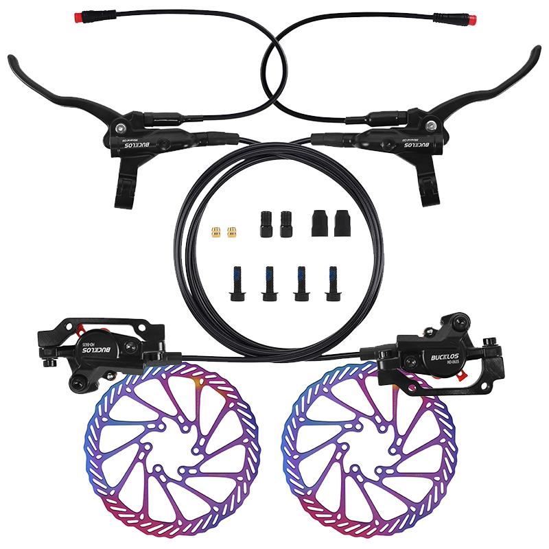 BUCKLOS E-Bike Hydraulic Disc Brake Electric Scooter Folding Bike Disc Brake 2Pin Power Off Electric Bicycle Hydraulic Brakes