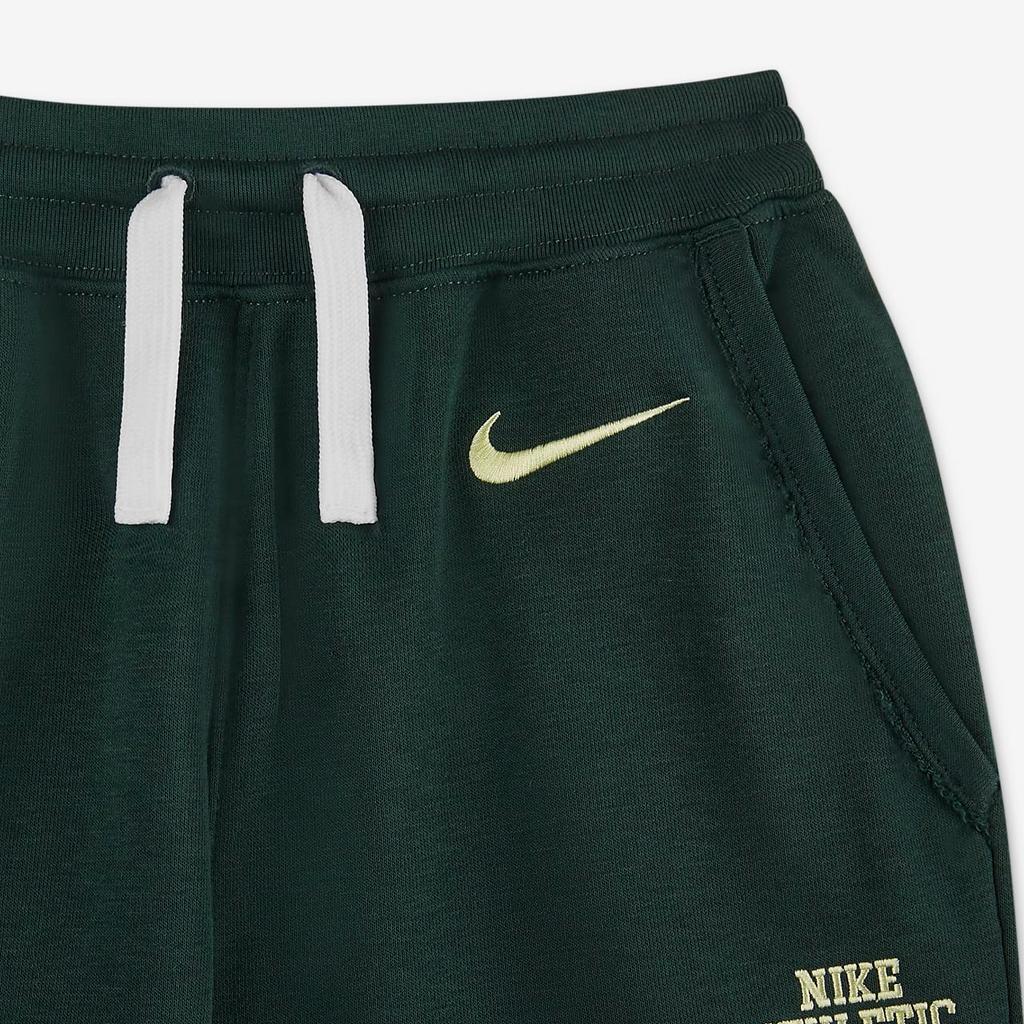 Nike Letter Pattern Drawstring Casual Shorts Kids Shorts Professional-Green FD8622-397
