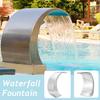 Fountain Garden Pool Pond 60*30cm Stainless Steel Pool Accent Solar Fountain Pond Garden Cascade Jardin Swimming Pool Waterfall New
