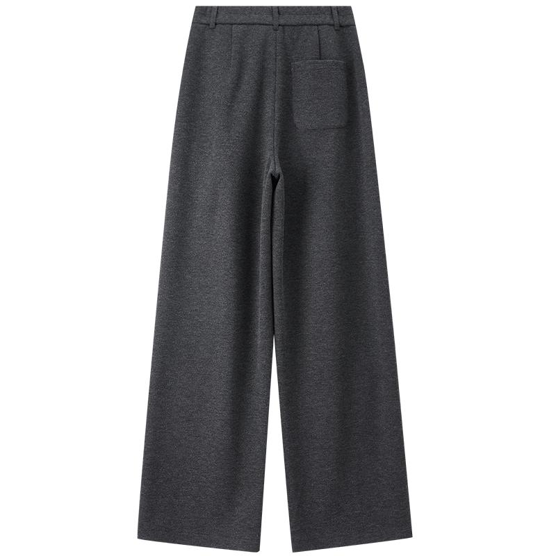 Women's Wool Blend Straight-Leg Casual Pants