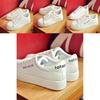 Timeless White Korean Female Flat Leather Sneaker For Sports And Students