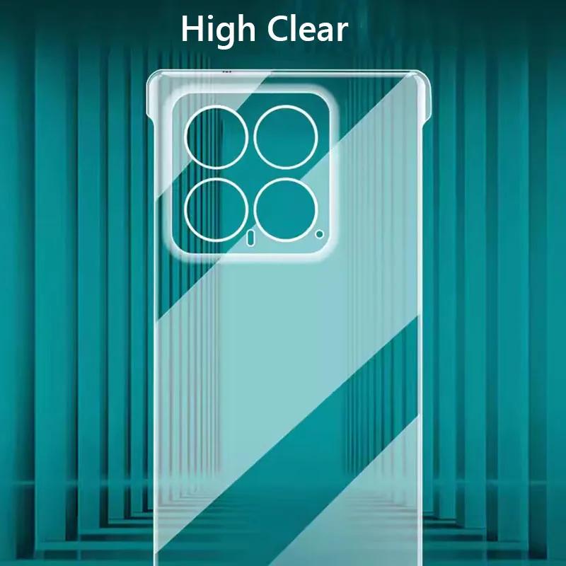 Frameless Slim Clear Hard Back Cover Case On For Xiaomi 14 Ultra Pro Xiaomi14 Pro Xiaomi14 Ultra 5G ShockProof Coque Phone Cases