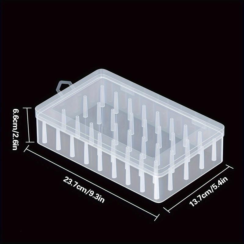 42 Roll Transparent Pp Plastic Embroidery Sewing Set Storage Box Portable Large Capacity Sewing Thread Storage Case