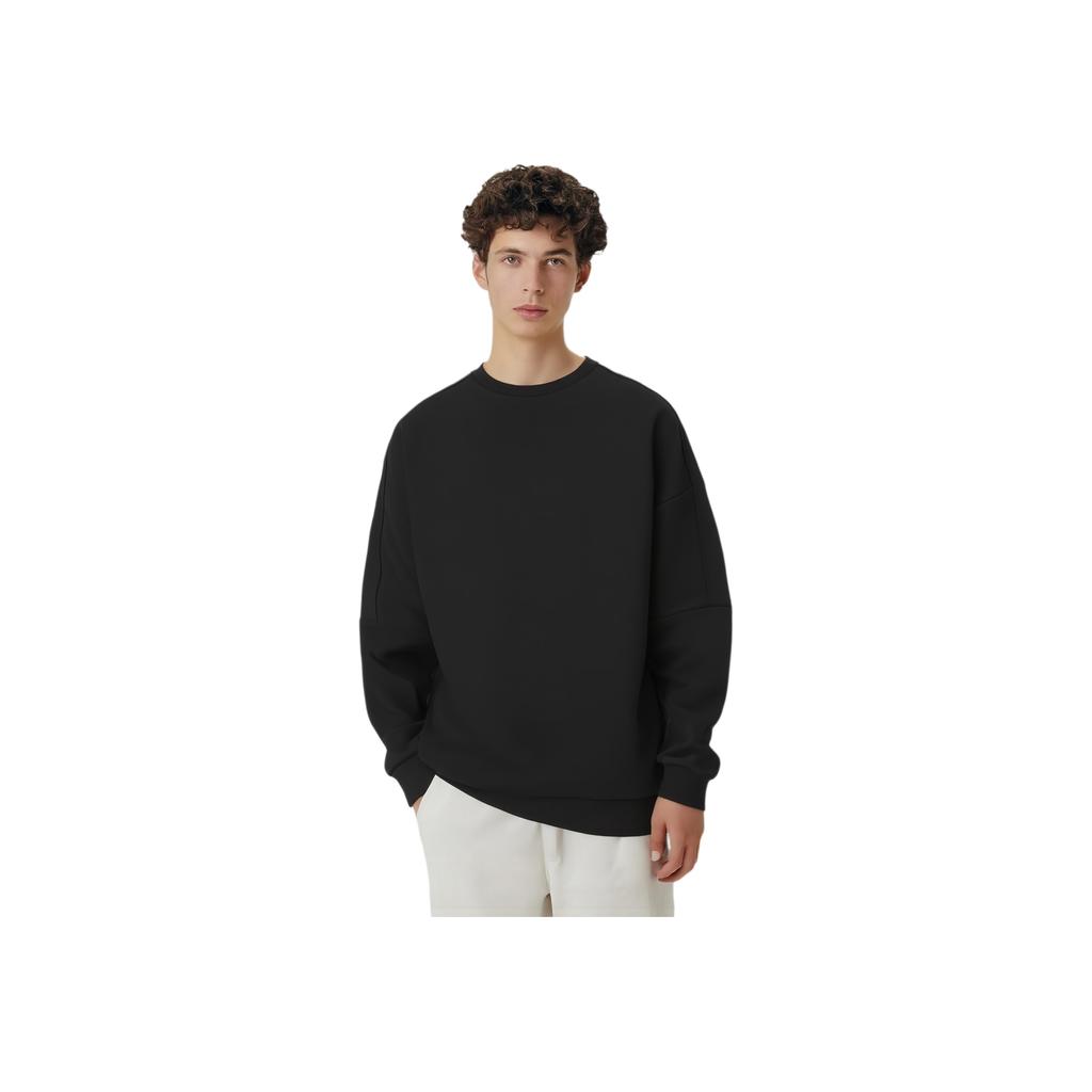 Li Ning Group Purchase Series Round Neck Pullover Solid Color Loose Comfortable Versatile Casual Simple Sweatshirt Men Sweatshirt AWDV299-1