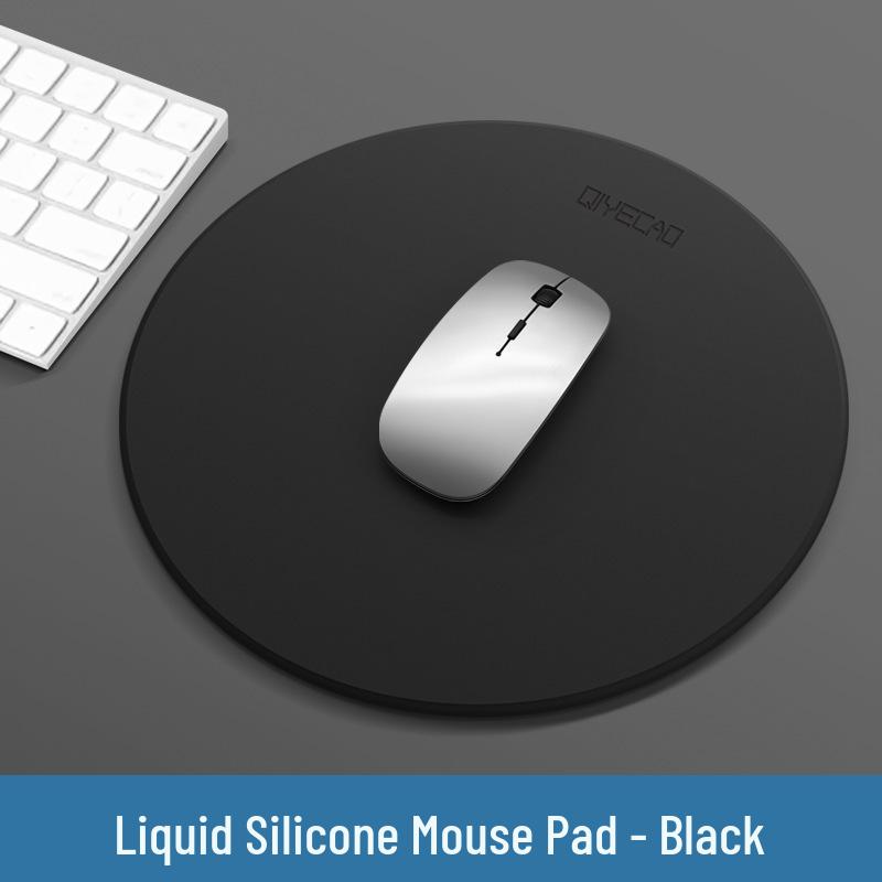 Small Odorless Liquid Feel Leather Mouse Pad with Wrist Rest for Office Desk