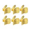 Leaf Napkin Rings Reusable Metal Napkin Holders Vintage Leaf Shaped Napkin Rings for Holiday