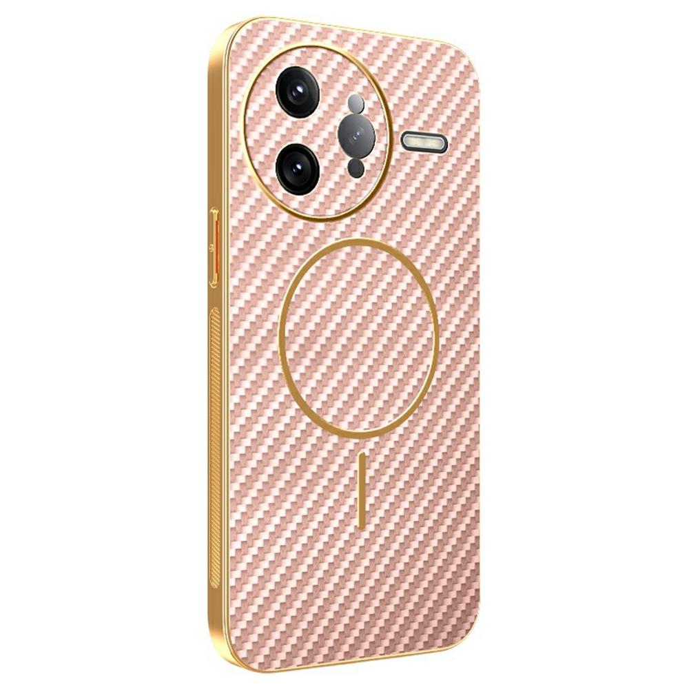 For Xiaomi Redmi K80 Pro 5G/Poco F7 Ultra 5G Phone Case Carbon Fiber Textured Electroplated TPU Back Cover
