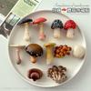 Mini Mushroom Refrigerator Magnet Fruit Refrigerator Decoration Pegboard Art Decoration 3D Ornament