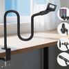 Microphone Desk Mount with Clip Thick Tube Non-Slip Pad Microphone Boom Arm Desk Holder with Clip for Podcast Singing Live