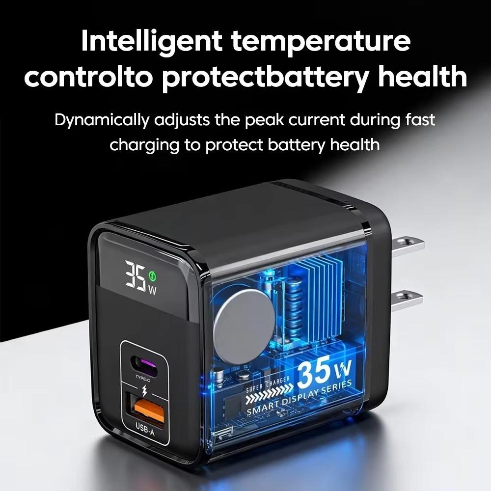 Digital Display Mobile Phone Charger Adapter Fast Charging Phone Power Adapter Cellphone Charging