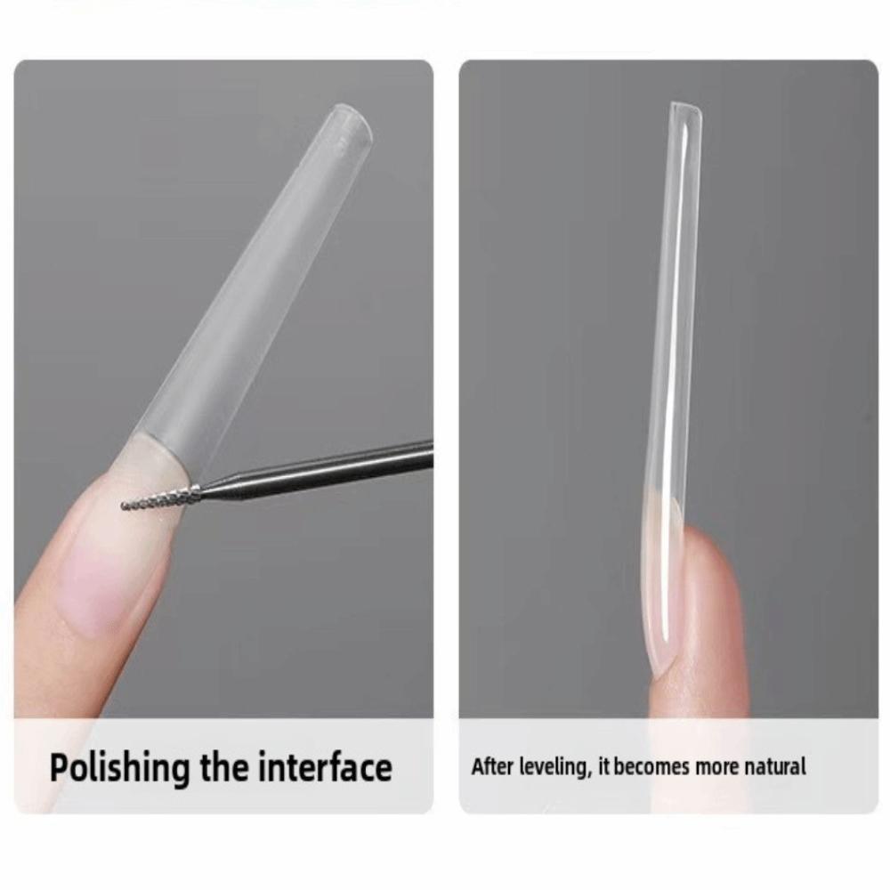 Coffin Shape Sandwich Nail Forms Ultra-Thin False Nails Nail Tips  for Profional Use In Nail Salons