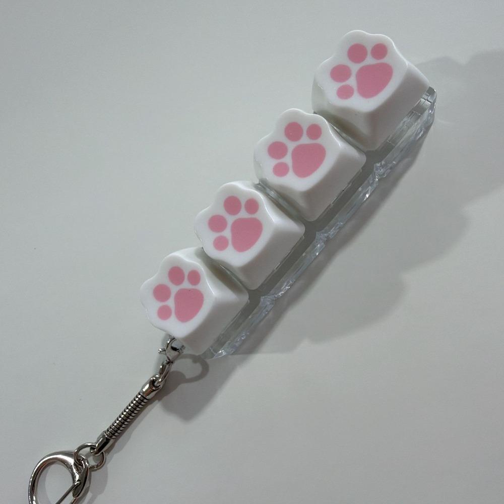 Katzenpfote Fidget Schlüsselanhänger Spring in the Air Serie Finger Klicker Spielzeug Knopf Tastenkappe für Erwachsene Kinder