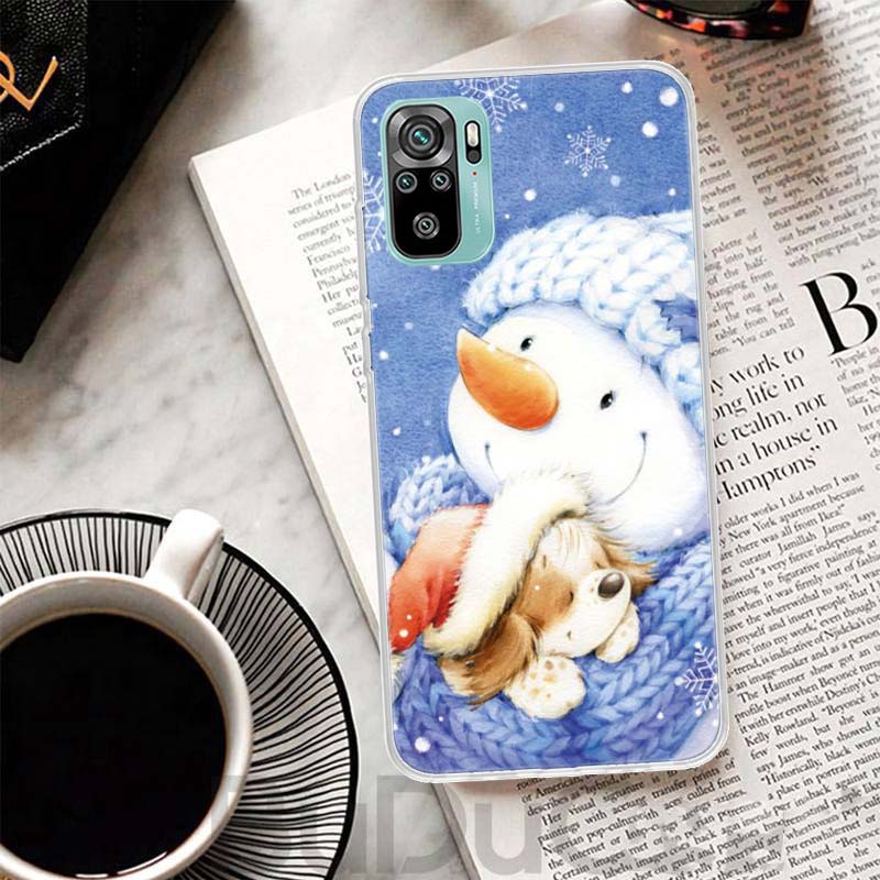Merry Christmas Cartoon Cute Snow Cover For Xiaomi Redmi Note 14 13 12S 12 11 Pro Plus Phone Case 11S 10S 10 11E 11T 14Pro 13Pro