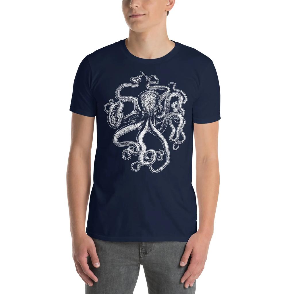 Vintage Kraken TShirt Retro Octopus Design Shirt Maritime Gift Idea for Nautic Fans Ocean Lovers Nautical Squid Graphic Tee
