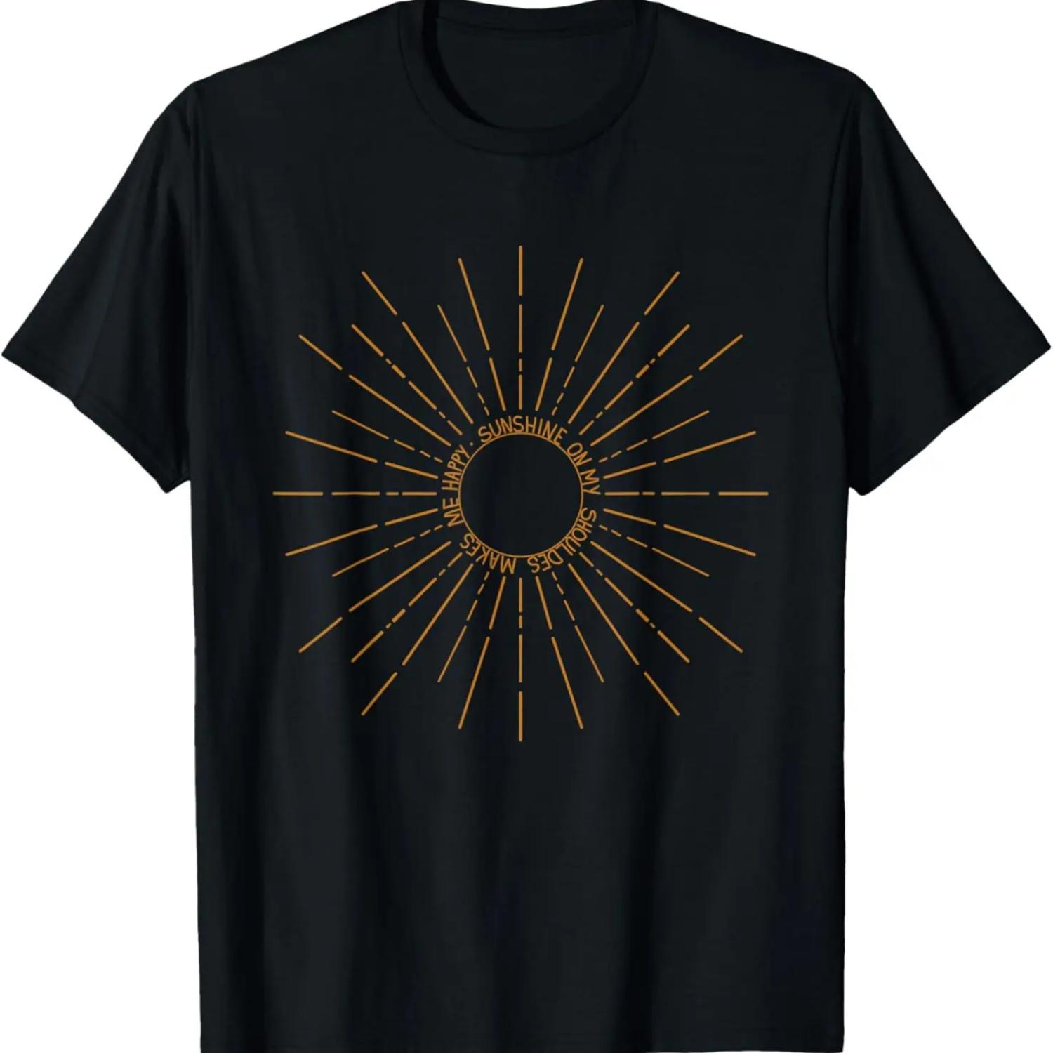 Sunshine on my Shoulders Makes Me Happy T-Shirt S чёрный
