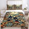 3pcs bedding set Tropical Birds Includes 1 Comforter + 2 Pillowcases, Without Pillow Inserts, Soft Comfortable, Lightweight Breathable, Prin