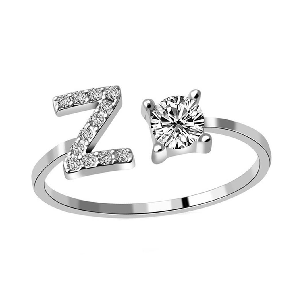 Capital Letter Open Ring Portable Engagement Rings Travelling Office Shopping Ornamental Makeup Jewelry Festival Gifts