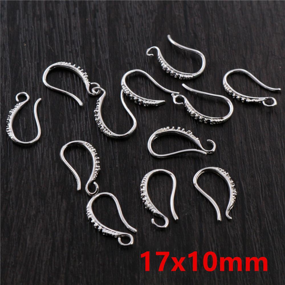 20pcs Craft Brass Small Earring Hooks Wire 4 Styles French Lever Earrings Hooks DIY Jewelry Making Accessories Findings