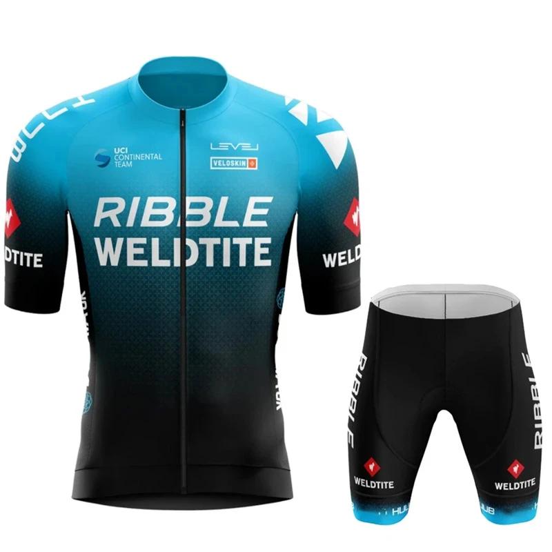 Nuovo Set Maglia da Ciclismo Estiva Traspirante Pro Team Abbigliamento Ciclismo Maglie Bici da Strada Completo Pantaloncini con Bretelle MTB Maglia Culotte