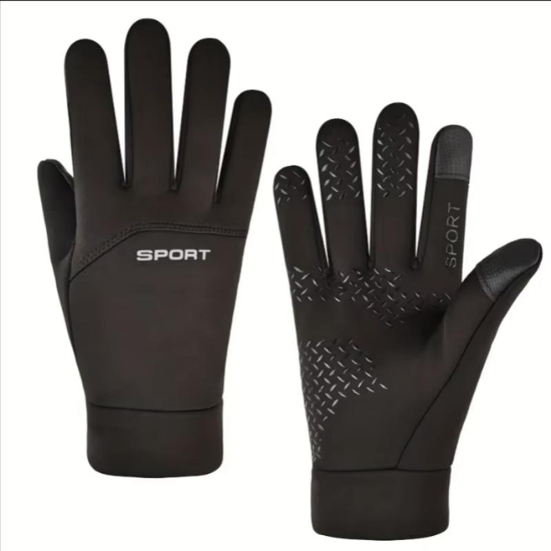 Winter Waterproof Cycling Gloves Outdoor Sports Touch Screen Fleece Gloves Non-Slip Warm Safety Protection