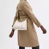 Coach Juliet 30 Metal Logo Top Zip Closure Glove Tanned Leather Tote Shoulder Bag Large Women bags Brass Chalk CR981-B4HA