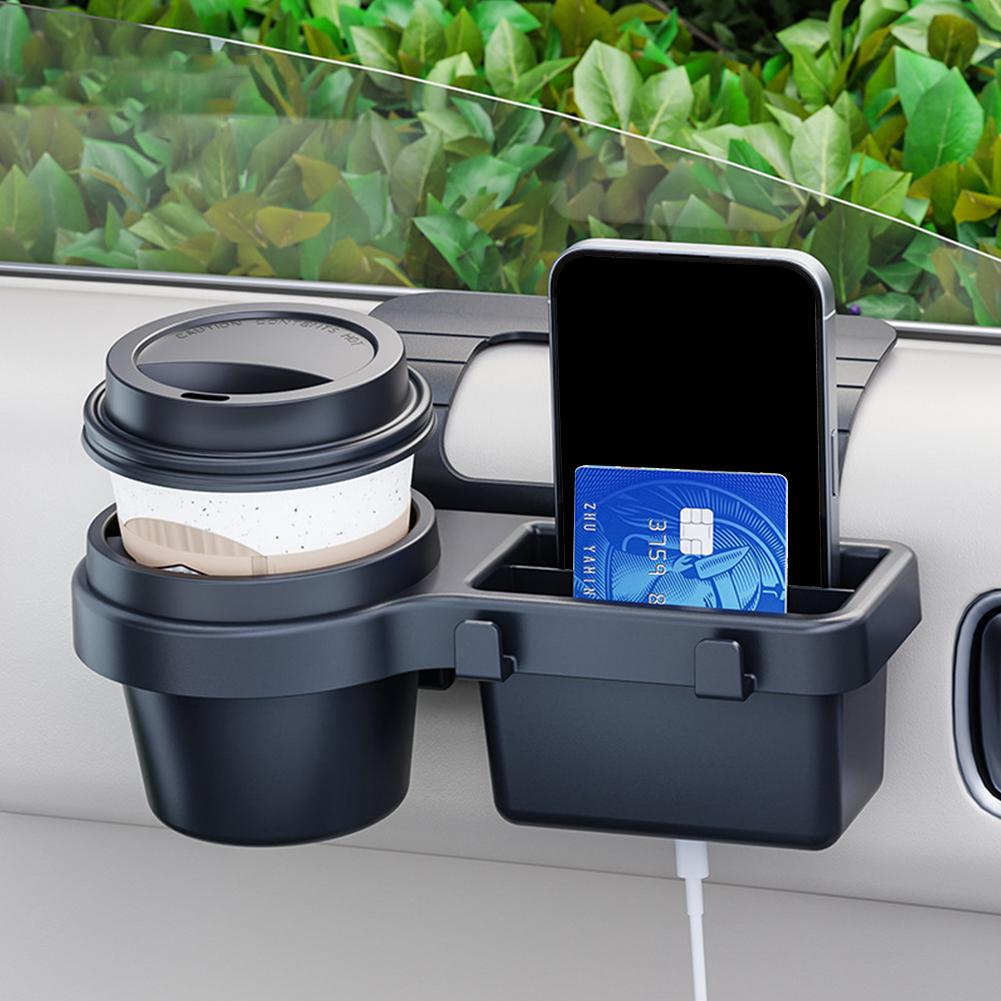 Multi-Functional Car Organizer Box Hanging Storage Rack with Cup Holder Vehicle Interior Accessories Side Door & Window Pockets