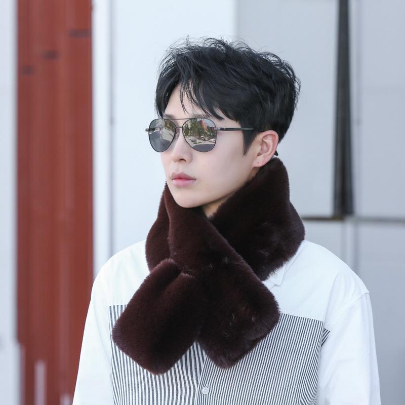 Autumn and winter cotton hat men's thickened mink hat neck protector old dad thickened warm mink hat