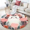 Cute Cats Pattern Round rug,Carpet Rug for Living Room Bedroom Playroom ,Non-slip Floor Mat,Holiday Gifts and Birthday Gifts.