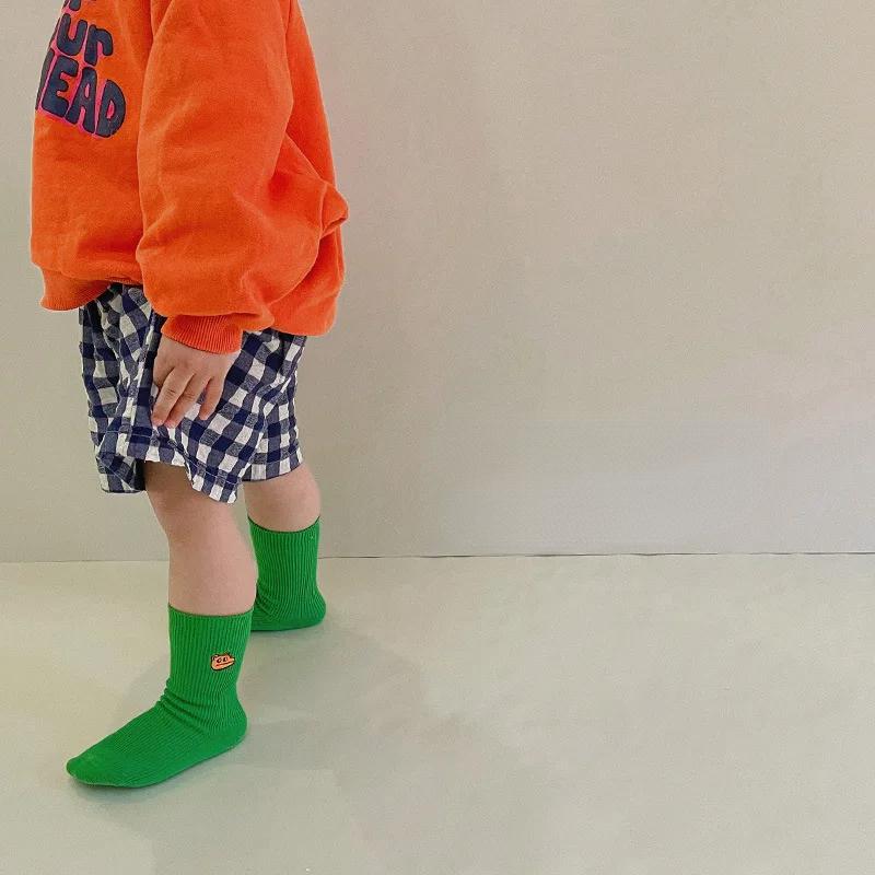 3 Pair Kids Boy Girl Sock Candy Color Kawaii Cartoon Animal Calf Sock for Toddler Student Sock