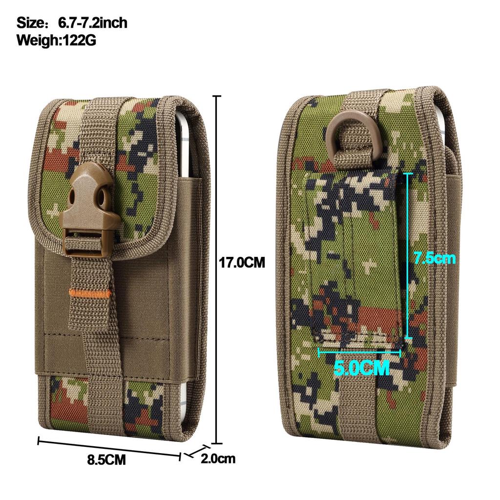 Military Tactical Army Cell Phone Belt Clip Case Bag For iPhone 16 15 14 Pro Max Samsung S25 S24 S23 Xiaomi Redmi Note 13 Oppo Men Waist Holster Pouch