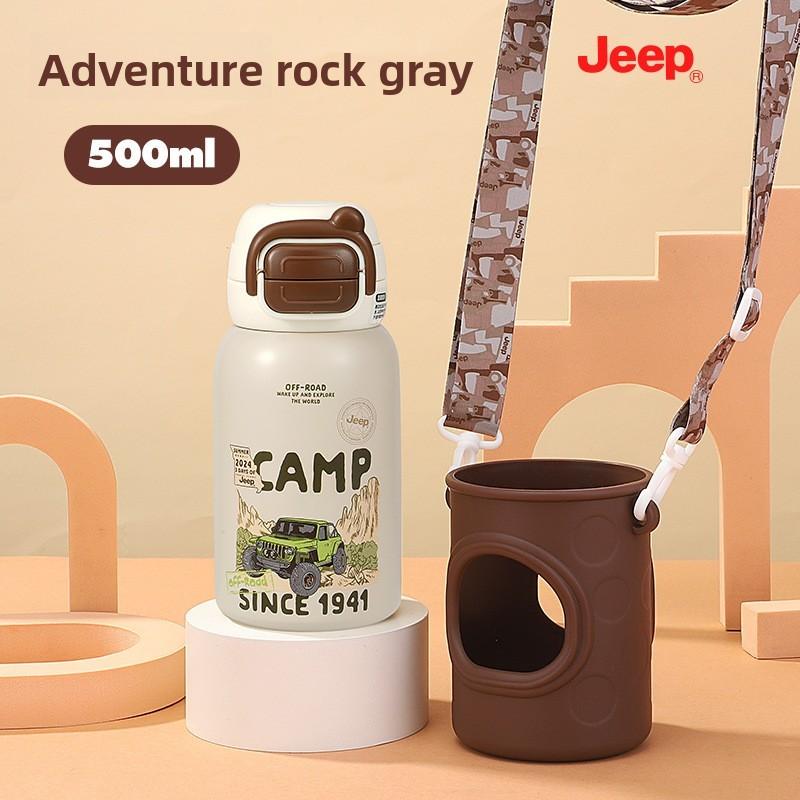 Outdoor Kids Insulated Water Bottle With Thickened Design And Reusable Straw For Portable Hydration