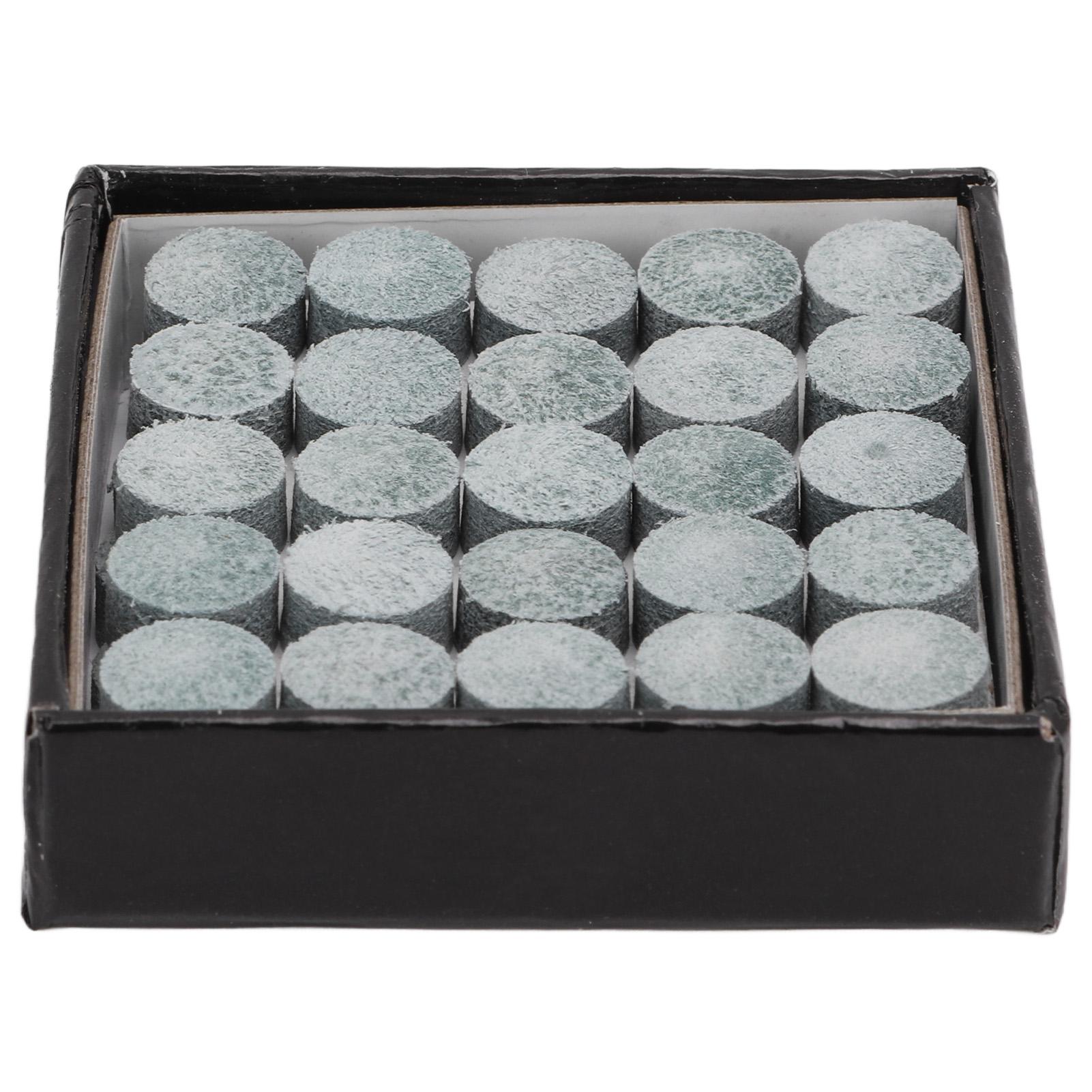 

50Pcs Pool Cue Tips Leather Billiard Cue Stick Tip Grade B Replacement Tool for Daily Use Training11mm