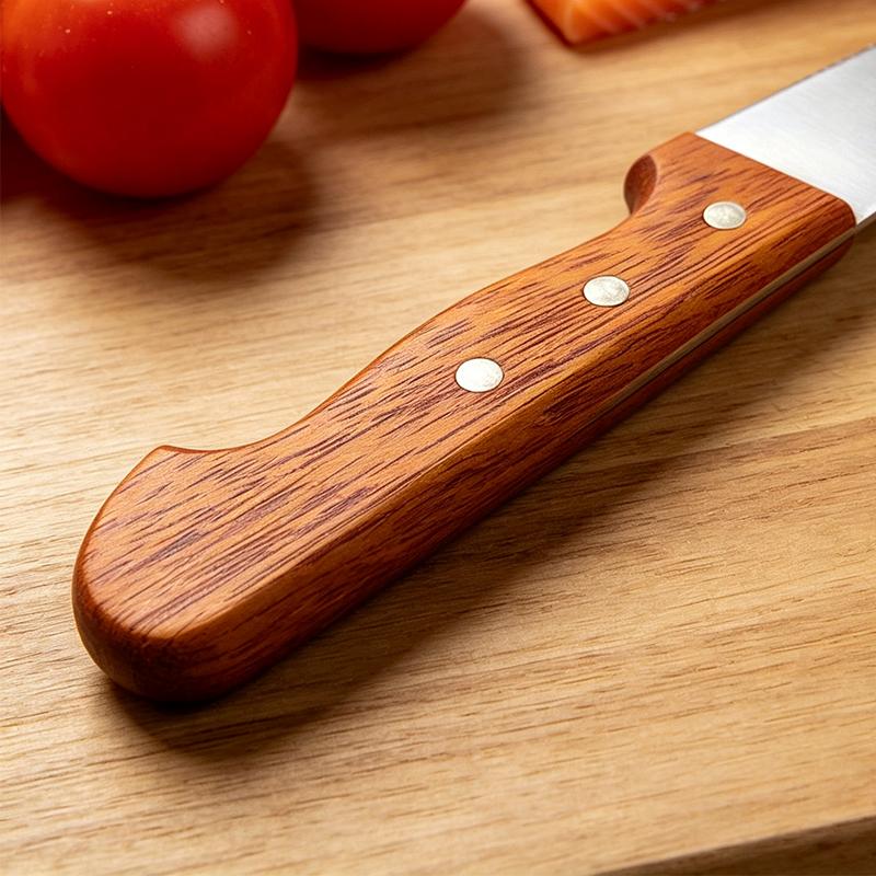 Wood Handle Kitchen Boning Butcher Knife Sharp Stainless Steel Chef Knife for Cutting Meat Beef Vegetables Fruit