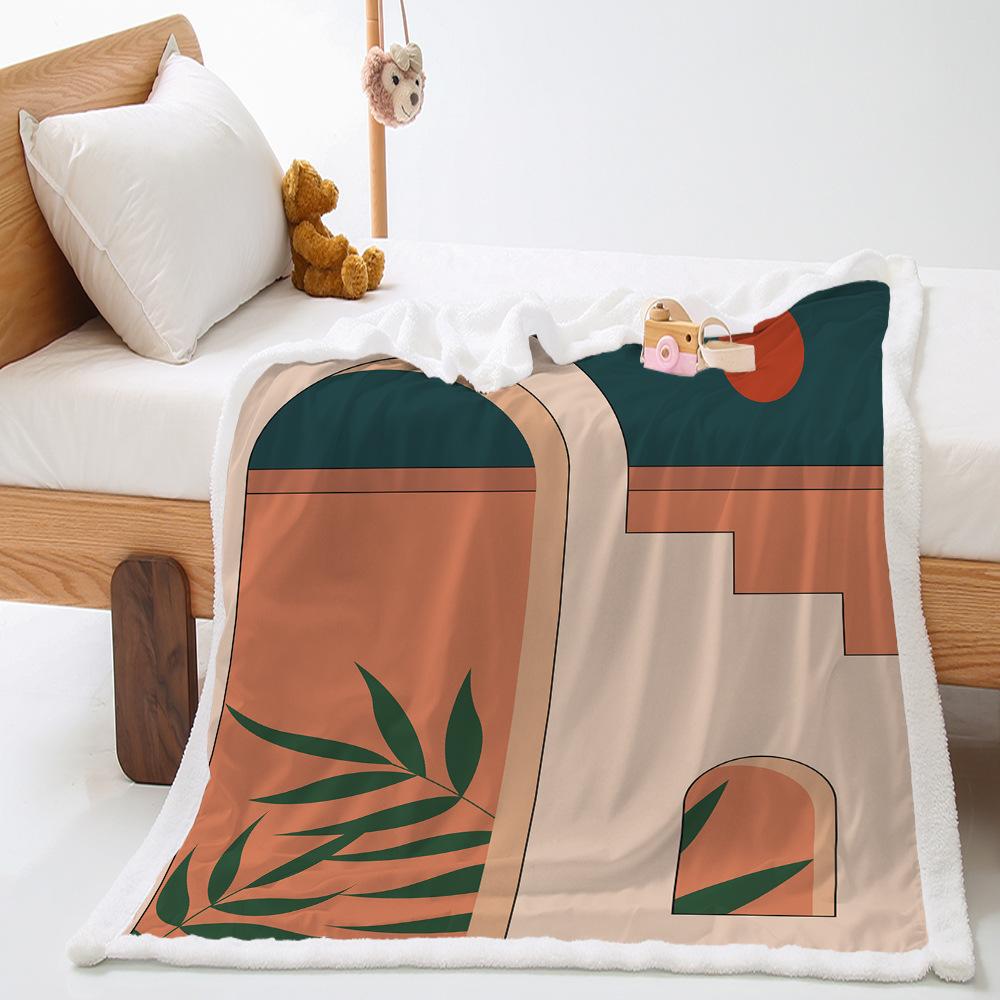 Nordic Style 2D Digital Printing Wish Lamb Wool Crystal Fleece Blanket Blanket Minimum Order