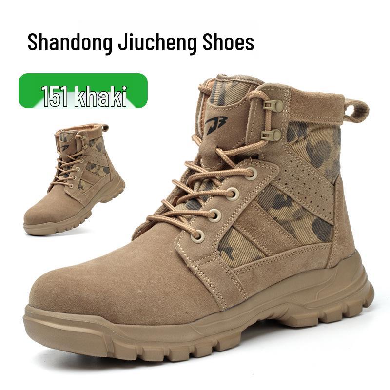 High-Top Steel Toe Safety Boots - Anti-Smash & Puncture Resistant, Durable & Comfortable Work Shoes