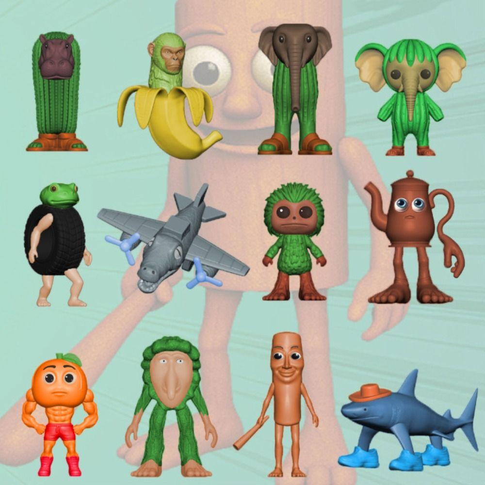 Bai Fen Bai Toys Shark Bombardino Tralalero Tralala Figure Crocodilo Shimpanzini Bananas Doll Ornament Lirili Larila Tung Sahur Funny Scale Ratio Model Decor