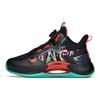Anta Kids Comfortable Versatile Non-Slip Shock Absorbing Durable Mid-Top Basketball Shoes Kids basketball shoes Black Red 312211111-6