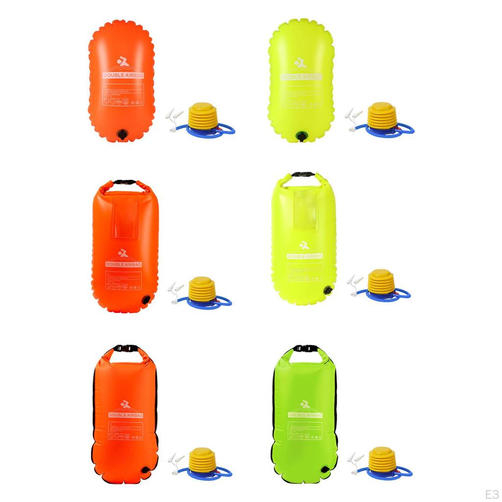 Wasserdichter Packsack Robust für Offenes Wasser Doppel-Airbag PVC Camping Angeln Rafting