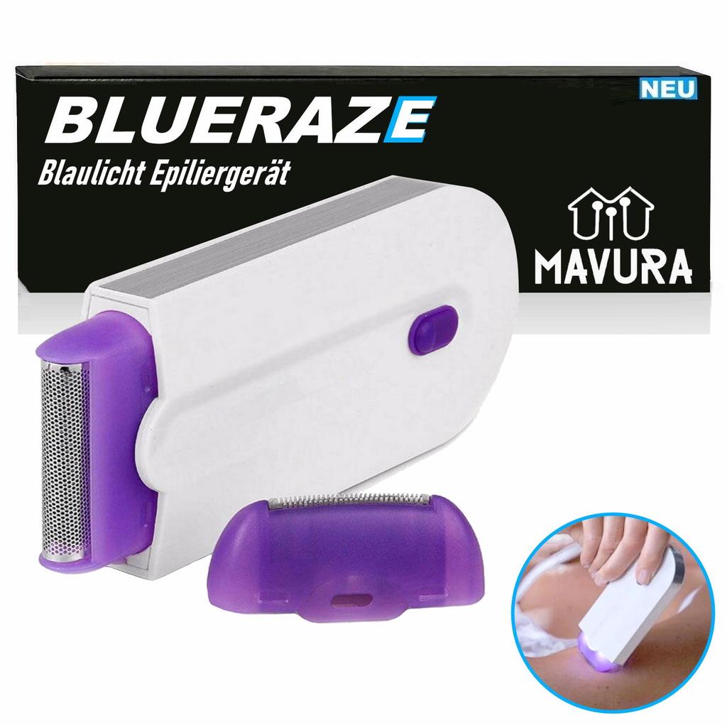 BLUERAZE Epilierer Rasierer Haarentferner Blaulicht Schmerzfrei elektrisch Damen