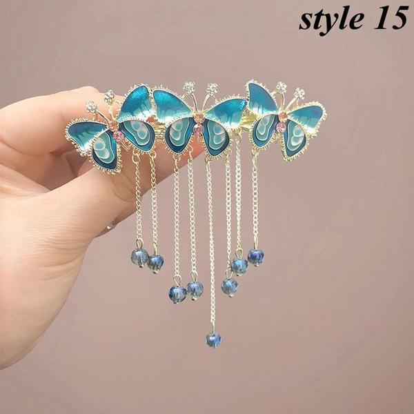 

1 шт., модные элегантные заколки для волос с жемчужными кисточками, заколки для волос с цветком, заколки для волос, головные уборы для женщин и девочек, аксессуары для волос 15