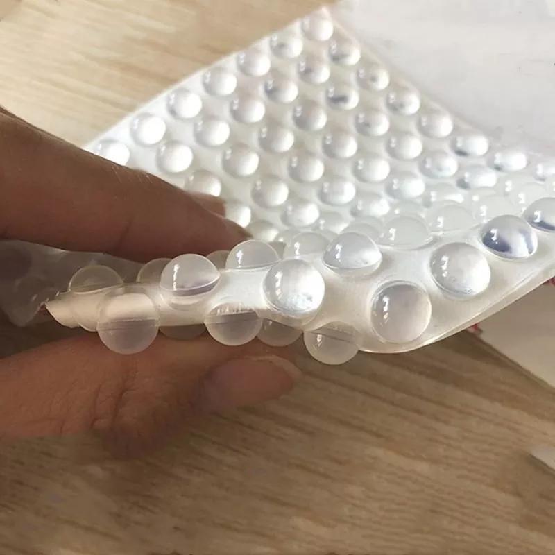 100Pcs Hot Sale Self Adhesive Round Silicone Rubber Bumpers Soft Transparent Black Anti Slip Shock Absorber Feet Pads Damper
