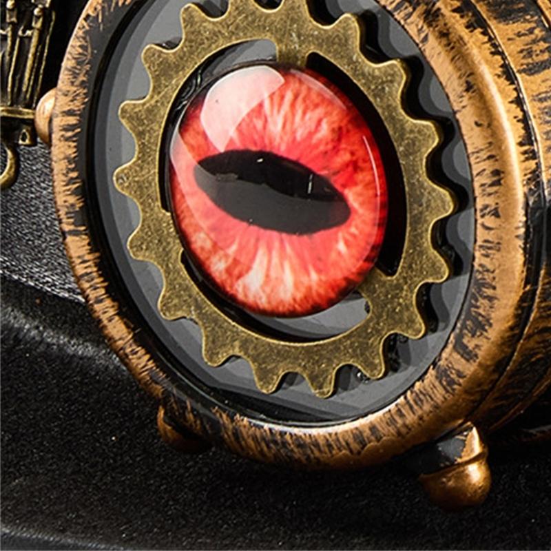 Victorian Steampunk Top Hat With Detachable Monocular Goggles Gothic Steampunk Headwear For Halloween Costume Parties