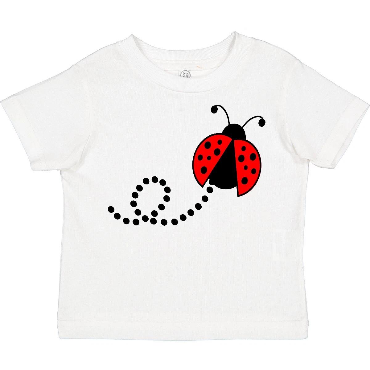 Inktastic Cute Red Ladybug Toddler kids boys T-Shirt Animals Fun Insect Bug Little Gender 120