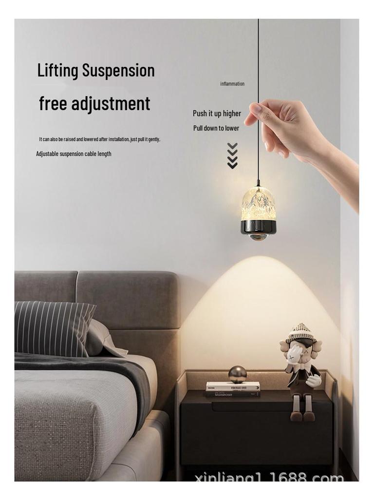 Luxury Italian Minimalist Snow Mountain Pendant Light for Entryway, Bedroom, or Bedside