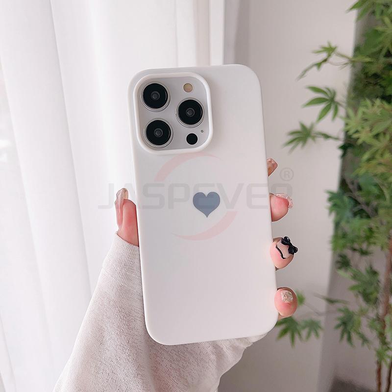 Fashion Love Matte Silicone Soft Candy Color Case For iPhone 15 14 Plus 13 12 Mini 11 Pro Max SE 2022 2020 Ultra Thin Back Cover