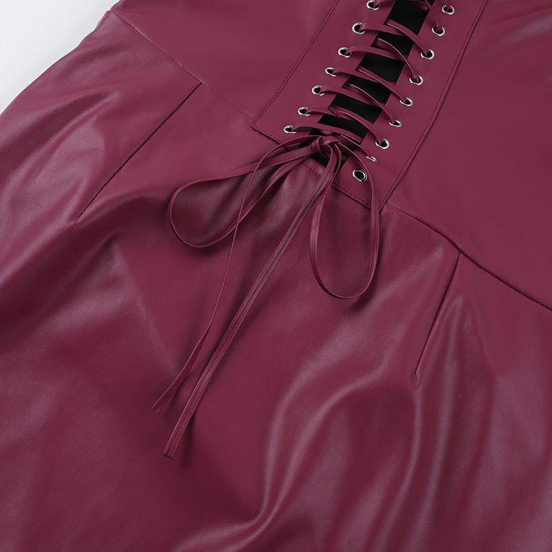 Dámské sexy šaty maxi bez ramínek z PU kůže Módní šaty bez rukávů s odhalenými rameny, plisované, slim, elegantní, společenské, večerní šaty