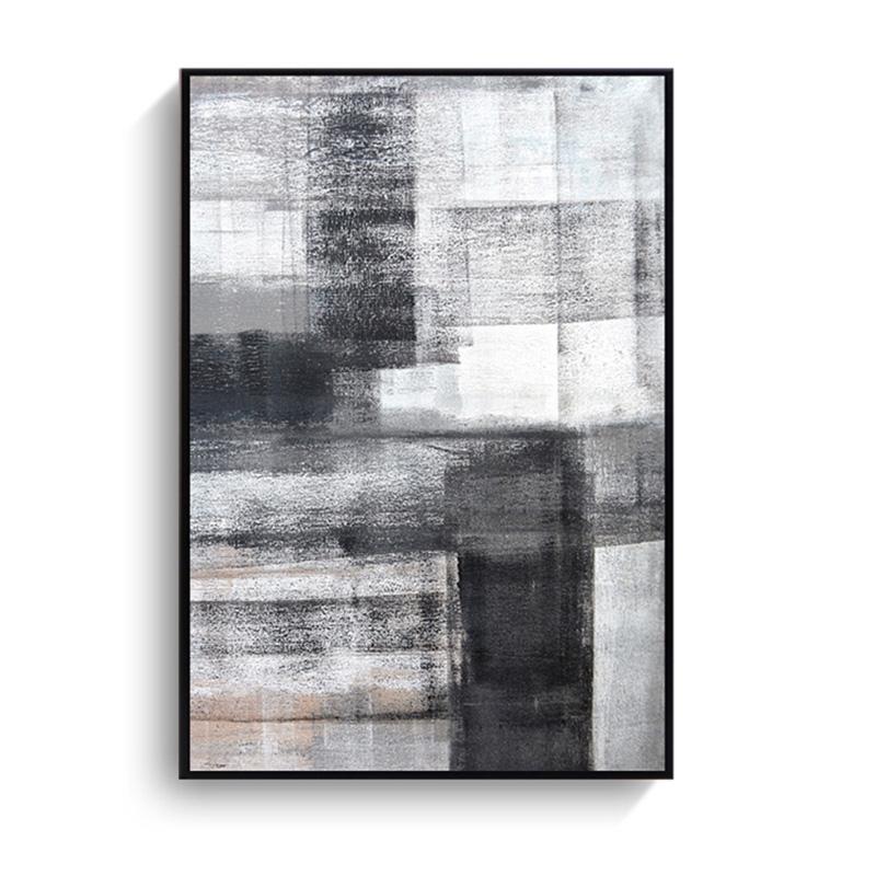 

Холст, серый абстрактное искусство, современные картины на стене для гостиной, плакат и принт, цветные блоки, декоративные картины 21x30cm No Framed