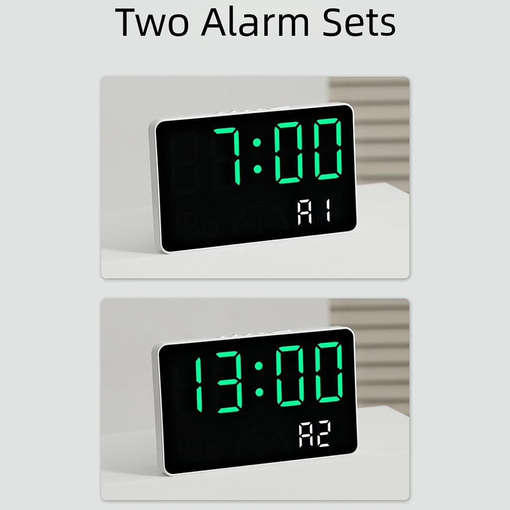 Temperature Humidity LED Electronic Clock with Large Screen for Wall or Table